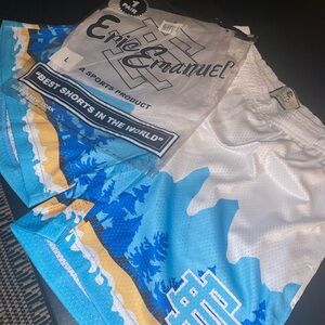Eric Emanuel Blue and White Shorts